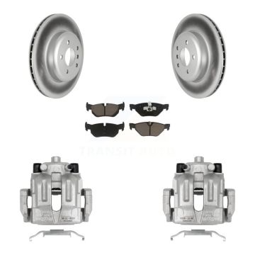 Rear Brake Caliper Coat Rotor & Ceramic Pad Kit For 2013 BMW 328i xDrive Coupe with 3.0L KCG-100026C