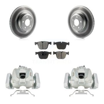 Rear Brake Caliper Coat Rotor Semi-Metallic Pad Kit For BMW 750i xDrive 750Li 550i GT B7 KCG-100027S