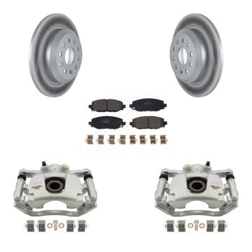 Rear Brake Caliper Coat Rotors Semi-Metallic Pad Kit For 2018-2020 Jeep Wrangler Rubicon KCG-100028P