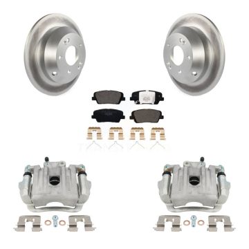 Rear Brake Caliper Coat Rotors Ceramic Pad Kit For Kia Sorento With Red Painted Calipers KCG-100028T
