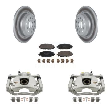 Rear Disc Brake Caliper Coat Rotor & Ceramic Pad Kit For 2018-2020 Jeep Wrangler Rubicon KCG-100030T