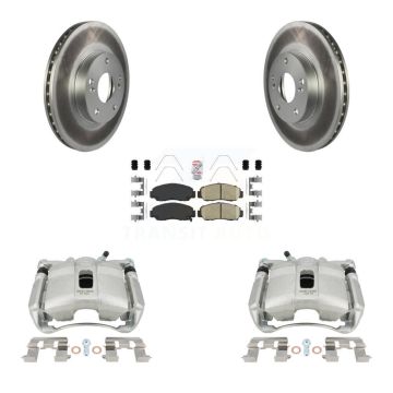 Front Disc Brake Caliper Coated Rotors And Ceramic Pads Kit For Honda Civic Acura CSX KCG-100031N