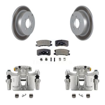 Rear Disc Brake Caliper Coated Rotor And Ceramic Pad Kit For Mitsubishi Lancer Outlander KCG-100031T