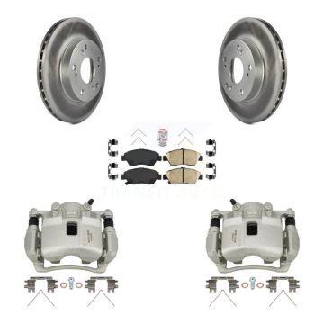 Front Disc Brake Caliper Coated Rotors And Ceramic Pads Kit For Honda Civic KCG-100032N