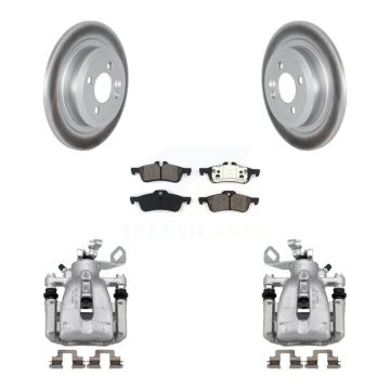 Rear Brake Caliper Coat Rotor And Semi-Metallic Pad Kit For 2007 Mini Cooper Convertible KCG-100032S