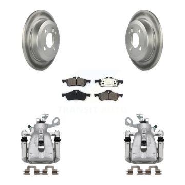 Rear Brake Caliper Coat Rotor And Semi-Metallic Pad Kit For 2007 Mini Cooper Convertible KCG-100033S