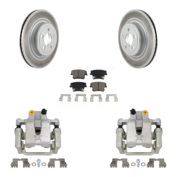Rear Disc Brake Caliper Coat Rotor Ceramic Pad Kit For Dodge Charger With Police Package KCG-100034C