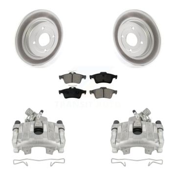 Rear Disc Brake Caliper Coat Rotor Semi-Metallic Pad Kit For 2018-2022 Ford EcoSport AWD KCG-100034S