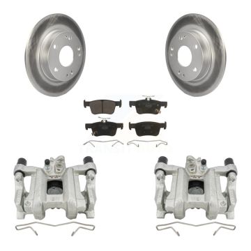 Rear Disc Brake Caliper Coated Rotors And Ceramic Pads Kit For Honda Civic KCG-100036T