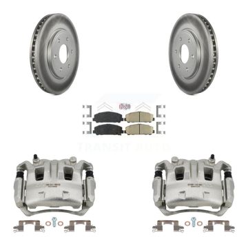 Front Disc Brake Caliper Coated Rotors And Ceramic Pads Kit For Suzuki Equator KCG-100039N