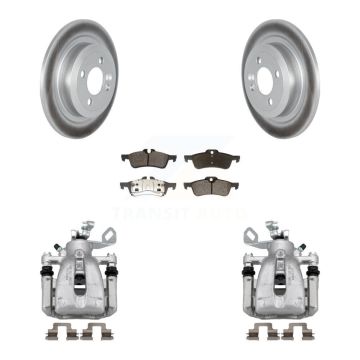 Rear Brake Caliper Coat Rotor And Semi-Metallic Pad Kit For 2007 Mini Cooper Convertible KCG-100040P