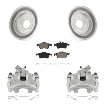 Rear Disc Brake Caliper Coated Rotor And Ceramic Pad Kit For 2018-2022 Ford EcoSport AWD KCG-100041C