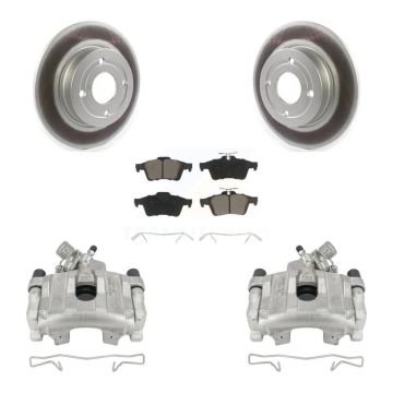 Rear Disc Brake Caliper Coated Rotor And Ceramic Pad Kit For 2018-2021 Ford EcoSport FWD KCG-100042C