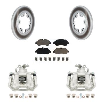 Rear Brake Caliper Coat Rotors Ceramic Pad Kit For Ford Transit-350 HD With 6 Lug Wheels KCG-100043C
