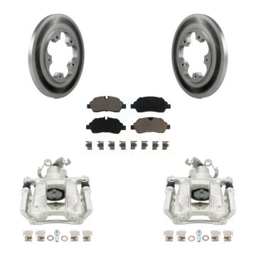 Rear Disc Brake Caliper Coat Rotor & Ceramic Pad Kit For Ford Transit-250 Transit-150 HD KCG-100044C