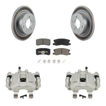 Rear Brake Caliper Coat Rotor Ceramic Pad Kit For Jeep Mitsubishi Patriot Lancer Compass KCG-100045C