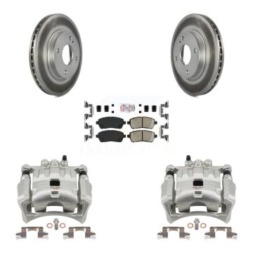 Front Disc Brake Caliper Coated Rotors And Ceramic Pads Kit For Ford Fiesta KCG-100046N