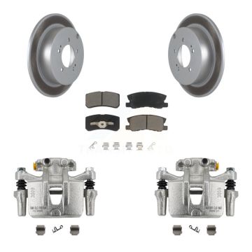 Rear Disc Brake Caliper Coated Rotor And Ceramic Pad Kit For Mitsubishi Lancer Outlander KCG-100047C