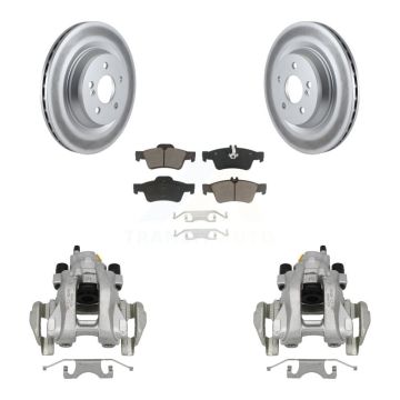 Rear Brake Caliper Coat Rotors Ceramic Pad Kit For Mercedes-Benz S350 With Sport Package KCG-100049C