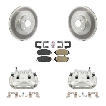 Front Brake Caliper Coat Rotors Ceramic Pad Kit For Subaru Forester Impreza XV Crosstrek KCG-100055N