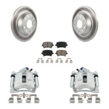 Rear Disc Brake Caliper Coated Rotors And Ceramic Pads Kit For Volkswagen Tiguan CC KCG-100058C