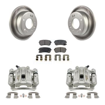 Rear Disc Brake Caliper Coated Rotors And Ceramic Pads Kit For Hyundai Elantra KCG-100058T