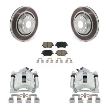 Rear Disc Brake Caliper Coated Rotors And Ceramic Pads Kit For Volkswagen CC Passat KCG-100059C