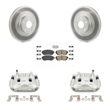 Front Brake Caliper Coat Rotors Ceramic Pad Kit For Subaru Outback Forester Impreza Baja KCG-100059N