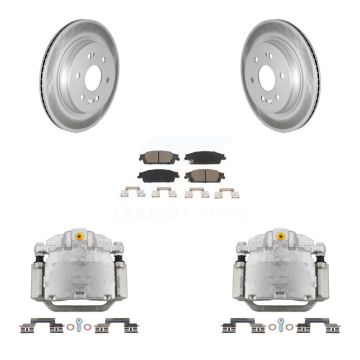 Rear Brake Caliper Coat Rotor Ceramic Pad Kit For Chevrolet Silverado 1500 LD GMC Sierra KCG-100060C