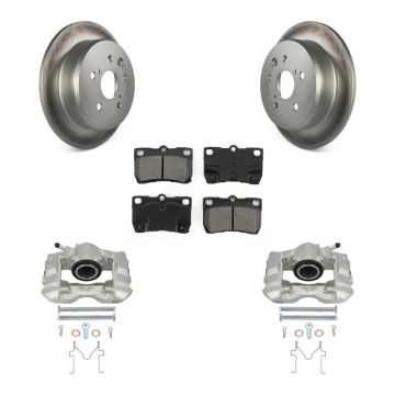 Rear Disc Brake Caliper Coated Rotors And Semi-Metallic Pads Kit For Lexus IS250 KCG-100061S