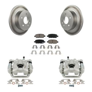 Rear Disc Brake Caliper Coated Rotors And Ceramic Pads Kit For Nissan Altima Maxima KCG-100064C