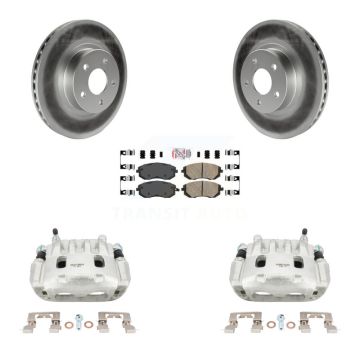 Front Disc Brake Caliper Coated Rotors And Ceramic Pads Kit For Subaru Legacy KCG-100066N
