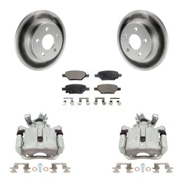 Rear Brake Caliper Coat Rotors Semi-Metallic Pad Kit For Chevrolet Malibu Pontiac Cobalt KCG-100066P