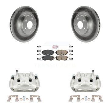 Front Disc Brake Caliper Coated Rotors And Ceramic Pads Kit For Subaru Legacy KCG-100067N