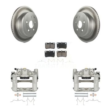 Rear Disc Brake Caliper Coated Rotors And Ceramic Pads Kit For Lexus IS250 GS300 KCG-100069C