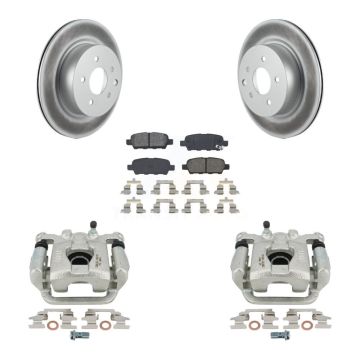 Rear Disc Brake Caliper Coat Rotor And Semi-Metallic Pad Kit For 2019-2022 Nissan Maxima KCG-100070S