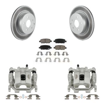 Rear Disc Brake Caliper Coated Rotors And Ceramic Pads Kit For Nissan Maxima KCG-100073C
