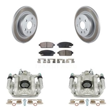 Rear Disc Brake Caliper Coated Rotors And Ceramic Pads Kit For Chevrolet Cruze Limited KCG-100077T