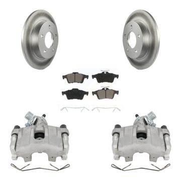 Rear Disc Brake Caliper Coated Rotors And Ceramic Pads Kit For Mazda 3 Sport KCG-100080C