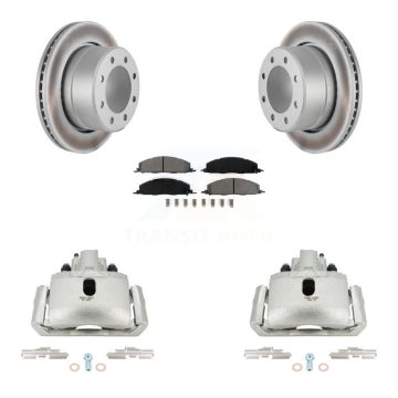 Rear Brake Caliper Coat Rotors Semi-Metallic Pad Kit For 2012 Ram 1500 With 8 Lug Wheels KCG-100080S