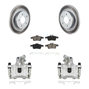 Rear Disc Brake Caliper Coated Rotors And Ceramic Pads Kit For Mazda 3 Sport KCG-100083C
