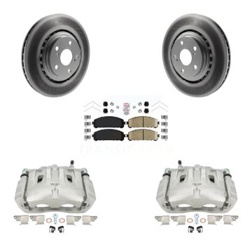 Front Brake Caliper Coat Rotors Ceramic Pad Kit For Toyota Sienna Highlander Lexus RX350 KCG-100088N
