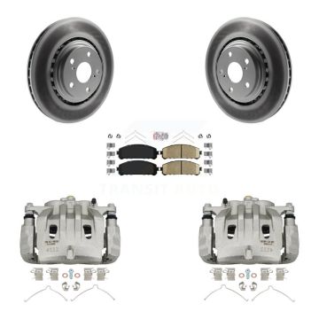 Front Brake Caliper Coat Rotor & Ceramic Pad Kit For Lexus RX350 Toyota Highlander NX300 KCG-100091N