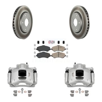 Front Brake Caliper Coat Rotor & Ceramic Pad Kit For Dodge Grand Caravan Chrysler Town KCG-100092N