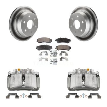 Rear Brake Caliper Coat Rotor Semi-Metallic Pad Kit For Chevrolet Silverado 1500 Classic KCG-100092P