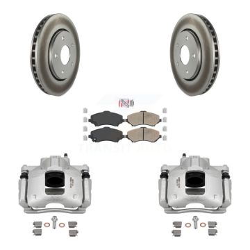 Front Brake Caliper Coat Rotor & Ceramic Pad Kit For Dodge Grand Caravan Chrysler Town KCG-100093N