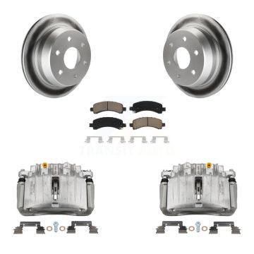 Rear Disc Brake Caliper Coat Rotor Ceramic Pad Kit For 2002 Chevrolet Avalanche 1500 4WD KCG-100094C