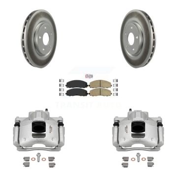 Front Disc Brake Caliper Coated Rotors And Ceramic Pads Kit For Ram C/V KCG-100095N