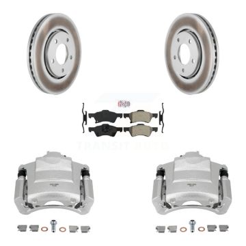 Front Brake Caliper Coat Rotors Semi-Metallic Pad Kit For 04 Dodge Caravan From 12 01 03 KCG-100100N