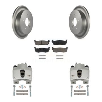 Rear Disc Brake Caliper Coated Rotors And Ceramic Pads Kit For Lincoln Blackwood KCG-100103C